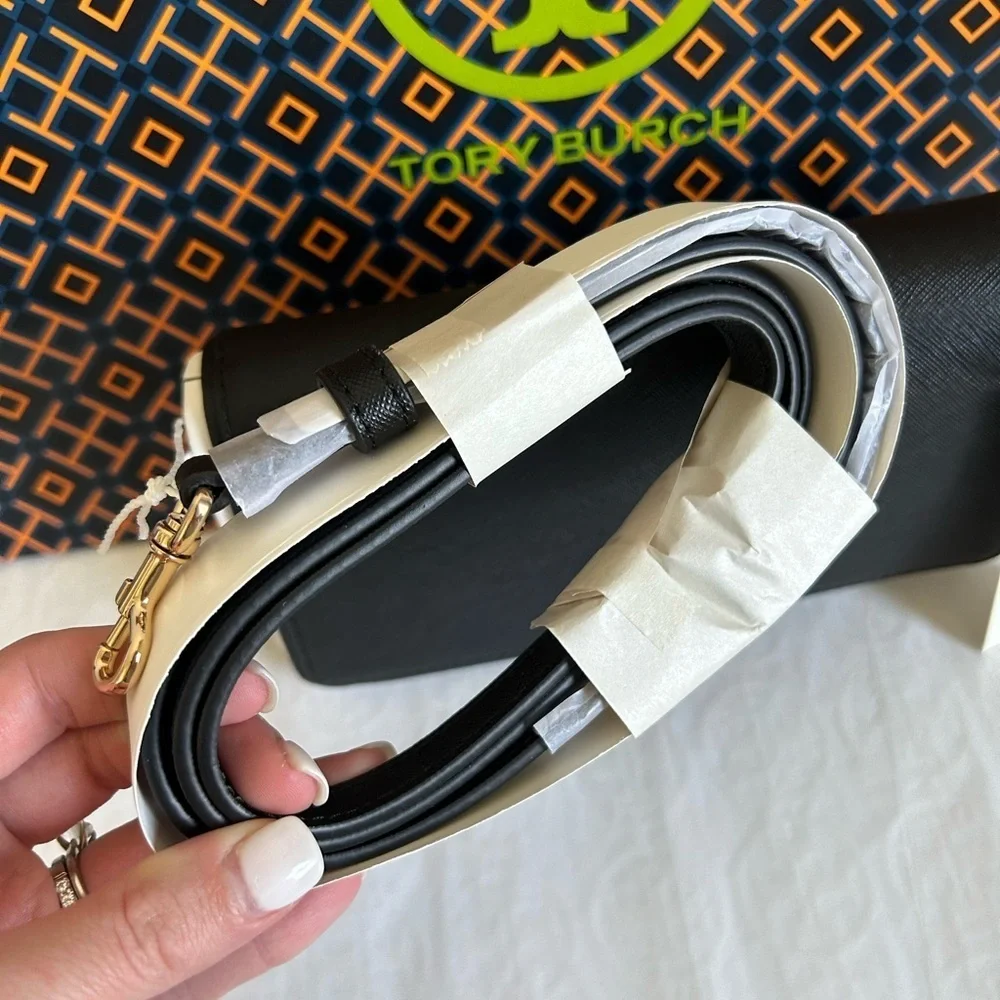 Tory Burch Emerson Mini Crossbody Bag Black Gold
